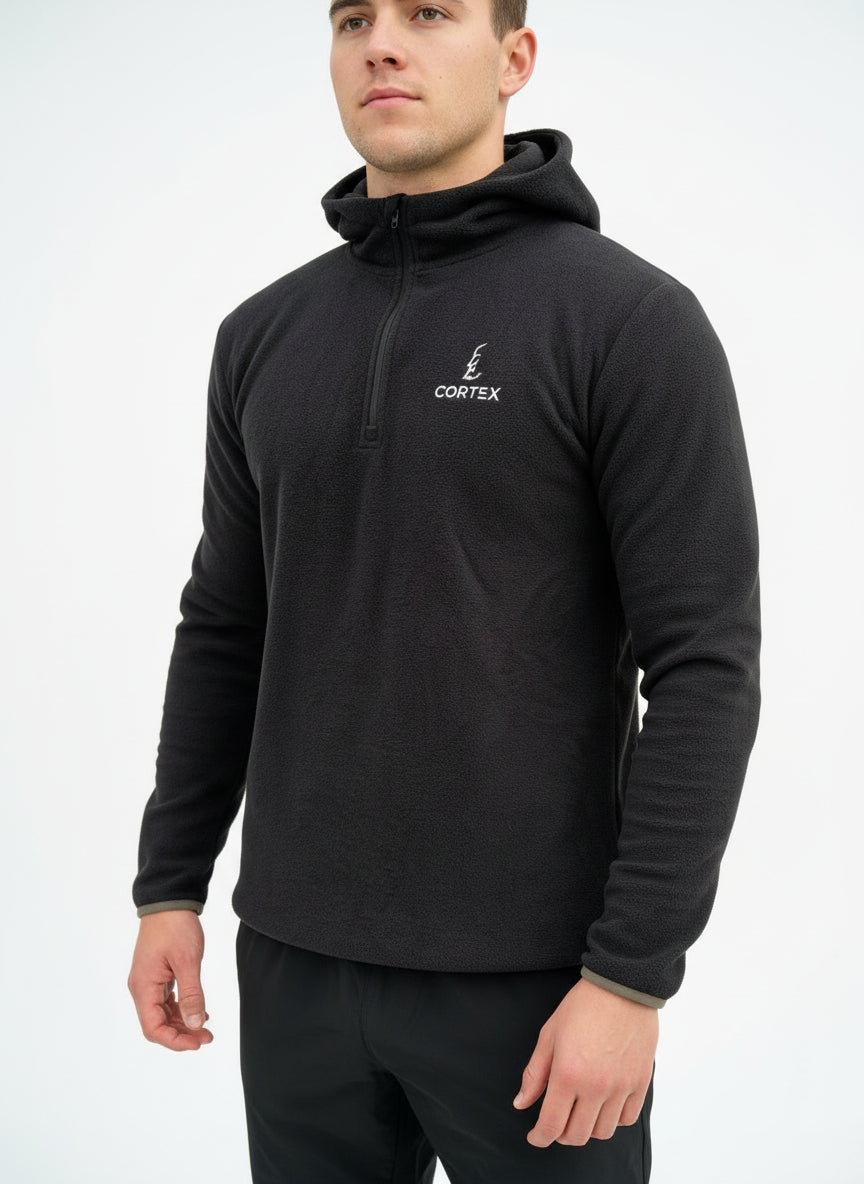 GalloFleece 1/4 Zip Hoody Black