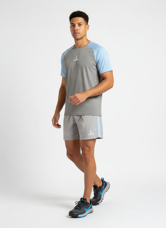 CairnSurge Tee Slate/Skye Blue